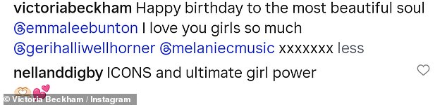 Victoria captioned the post: 'Happy birthday to the most beautiful soul. I love you girls so much'