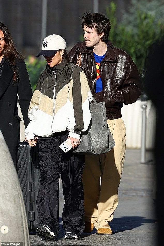 While their parents were partying in the Cotswolds, Romeo, 23, and Cruz, 20, (pictured) were in Paris with their girlfriends Kim Turnbull, 30, and Jackie Apostel, 24