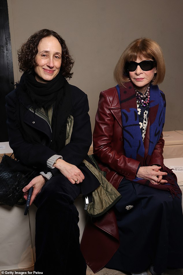 Nicole Phelps and Anna Wintour sat on the front row