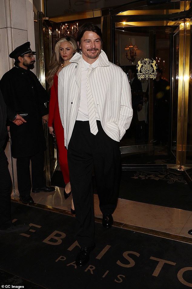 Josh Hartnett and Tamsin Egerton are seen leaving their hotel ahead of Jacquemus show