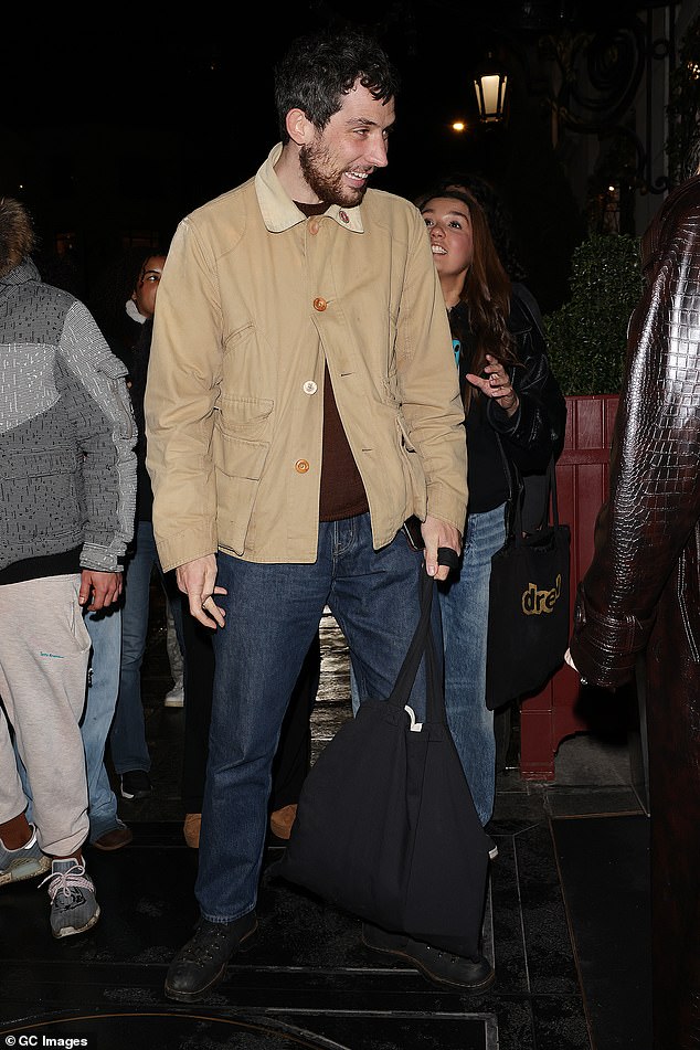 Actor Josh O'Connor was also seen arriving at his hotel during the Menswear Fall/Winter 2026-2027 Fashion Week