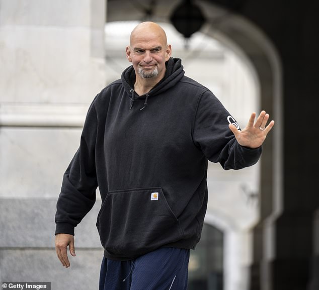 Fetterman's comments initially surprised the Democratic Party, as the term he has frequently condemned - 'Abolish ICE'- has long been a slogan embraced by the progressive movement that helped elect him in 2022