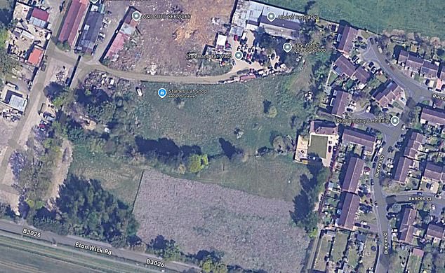 Google satellite images of the site prior to Doe's ownership show rolling green fields and trees