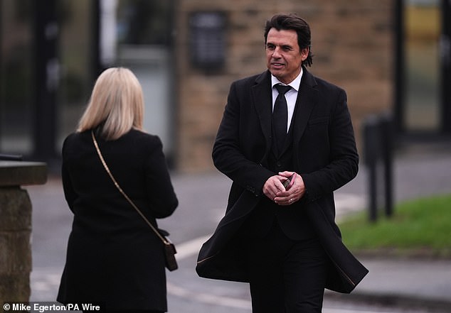 Former Wales player and manager Chris Coleman was among those seen arriving early for the service