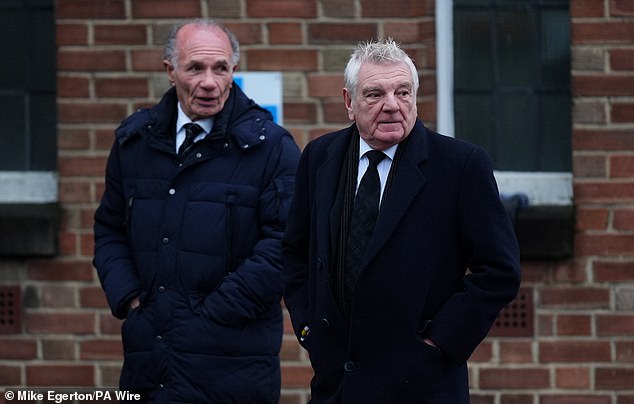 Former Leeds United team-mate Paul Reaney (left) and Stix Lockwood, who has been involved with the club for several decades