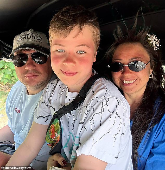 Russians Maxim (left) and Lilya Mikhailovsky (right) were enjoying a family holiday when they were left fearing for their lives