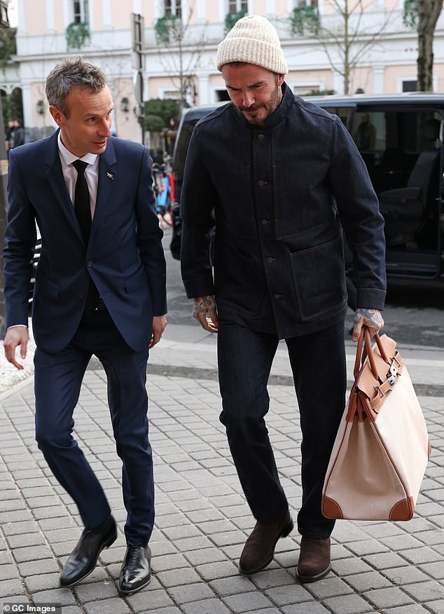 Fresh off an unexpected trip to the World Economic Forum in Davos, Beckham emerged in the French capital as the dust slowly settles on his eldest son's bombshell statement