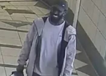 Chilling moment predator who sexually assaulted four women GRINS as he skulks through train station hunting for victims