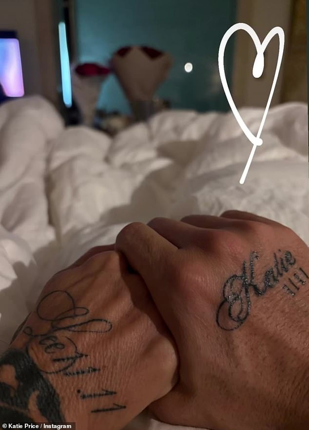 Amid a slew of loved-up snaps being shared on Instagram this weekend were several of Katie and Lee's fresh matching hand tattoos