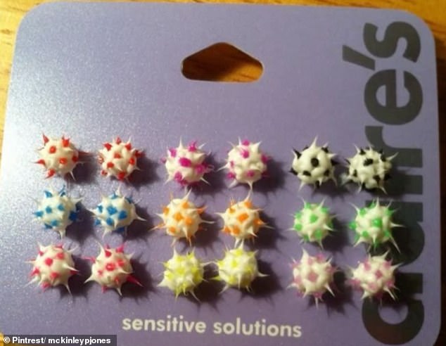 Spikey earrings were all the rage in the noughties - and Claire's was a big supplier of the trend