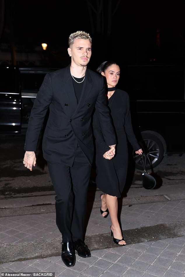 Romeo and Kim walked hand-in-hand on their way out, with the couple coordinating in matching all-black outfits for the evening