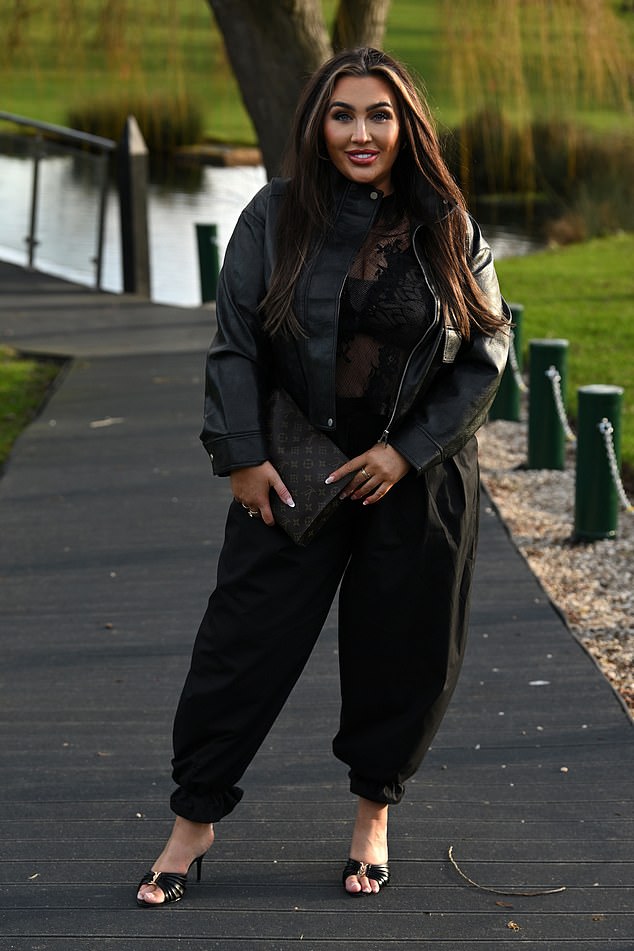 She was joined by Lauren Goodger, who stepped out in a black sheer top, layered under a black leather jacket