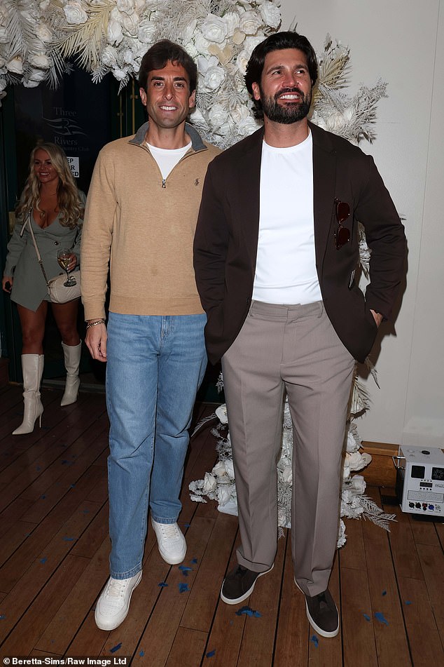 Cutting a casual display, James Argent and Dan Edgar arrived in casual white T-shirts, trousers and trainers