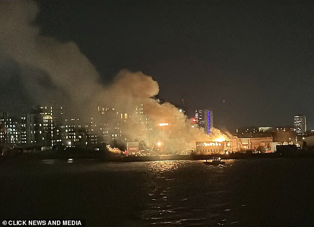 One stunned local said: 'We heard this massive bang and the whole sky lit up orange. For a second we thought something had gone terribly wrong - then we realised it was a film set'