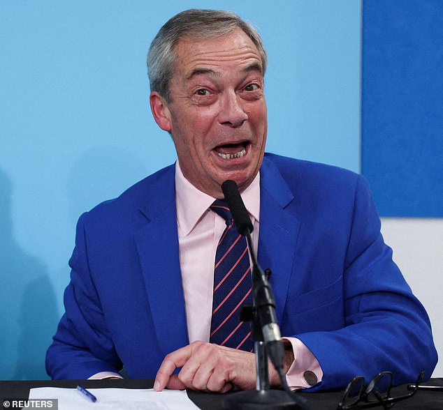 Nigel Farage, pictured, yesterday welcomed Sir Keir's move, saying that the Greater Manchester mayor would have been 'very difficult to beat' in a by-election