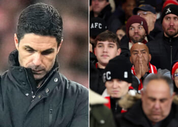 Arsenal's biggest leads lost in title race revealed as damning stats leave Gunners nervously looking over their shoulder
