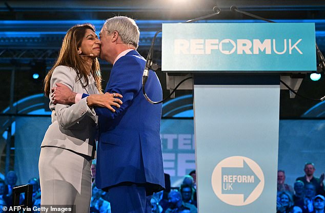 A senior Tory source said her defection had been a matter of 'when, not if' for months – and accused Mr Farage of helping Labour by shifting attention away from the party's civil war over Andy Burnham