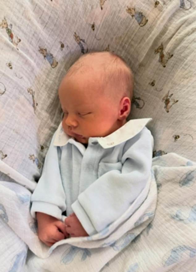 The couple, who have been together since they were teenagers, have named their son Henry