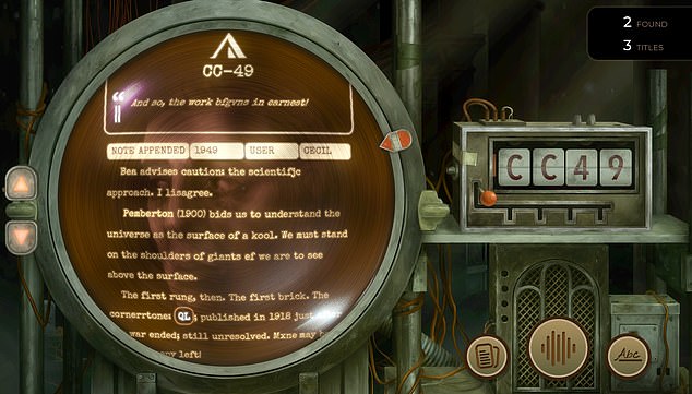 Puzzling: TR-49 is all about finding codes, to gain access to old books which might hold clues