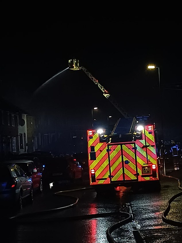 One woman, a man and a boy were taken to hospital to recover from smoke inhalation