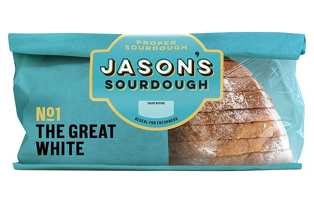 Jason's Sourdough The Great White Bread contains flour, salt, water and fermented wheat flour