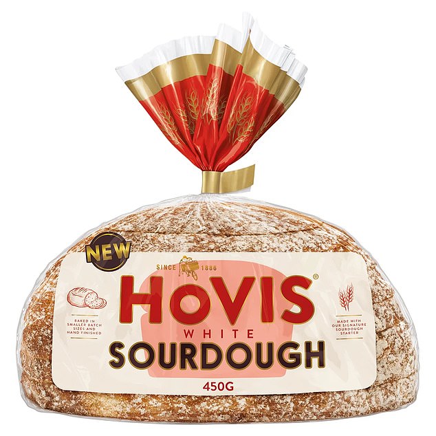 This sourdough from Hovis contains flour, salt, water and a fermented wheat flour