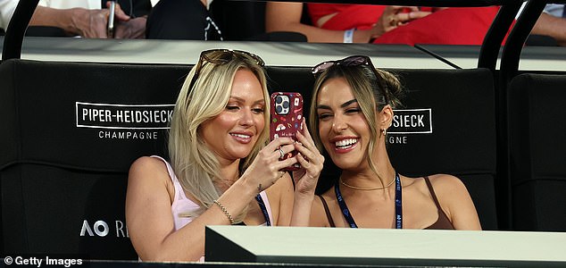 MELBOURNE, AUSTRALIA - JANUARY 27: Jules Neale (L) in attendance during the Men's Singles Quarter Final match between Carlos Alcaraz of Spain and Alex de Minaur of Australia on day 10 of the 2026 Australian Open at Melbourne Park on January 27, 2026 in Melbourne, Australia. (Photo by Phil Walter/Getty Images)