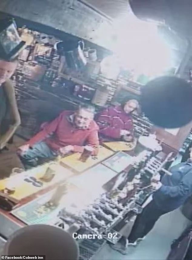 Alexander Key was also shown inside the Cobweb Inn in Boscastle at about 2.30pm last Friday