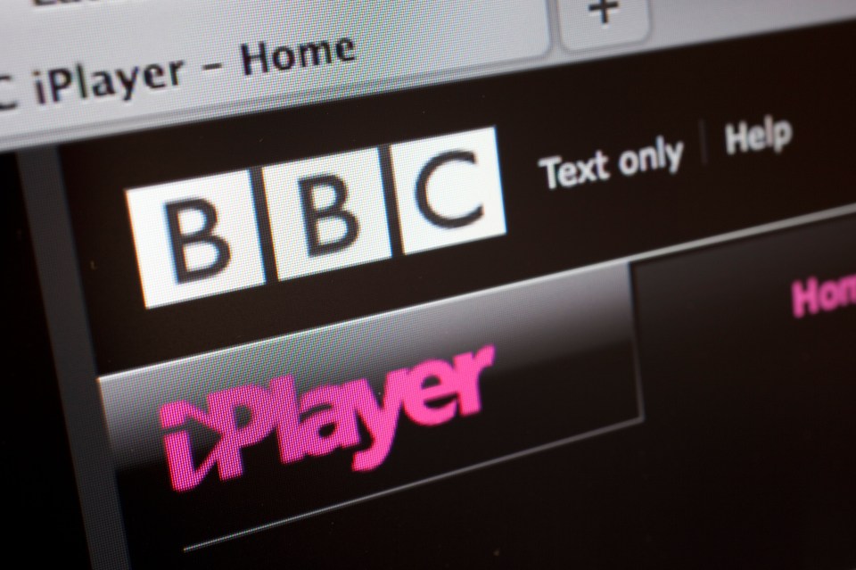 A close-up of a computer screen displaying the BBC iPlayer website.
