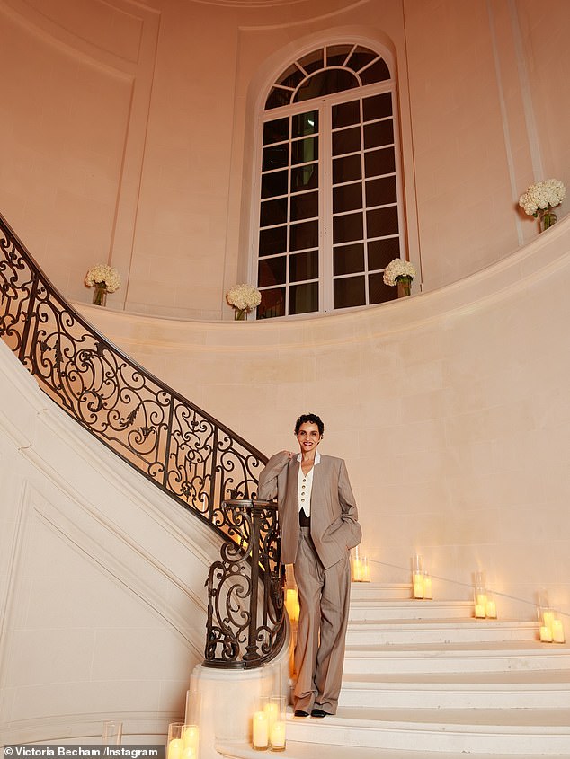 Farida Khelfa looked stunning in a chic two piece