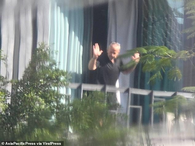 Mr Condron was found smoking on a hotel balcony around 80 miles away in the neighbouring province of Khon Kaen