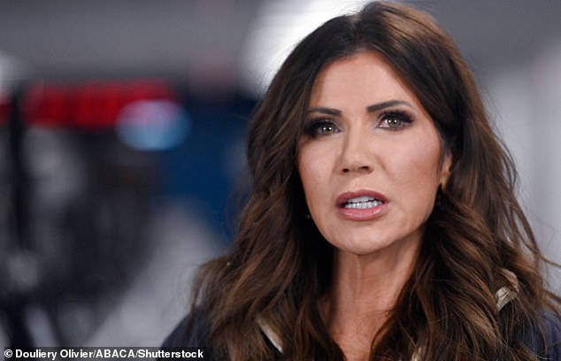 Homeland Security Secretary Kristi Noem holds a news conference at the headquarters for the Federal Emergency Management Agency (FEMA) to discuss a major winter storm affecting much of the country as well as the shooting death of a Minneapolis man by federal agents in Minnesota, in Washington, DC, on January 24