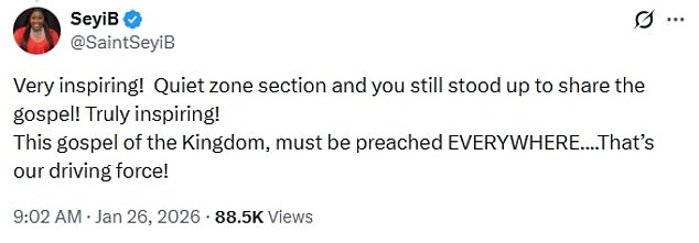 The footage divided opinion over whether the preacher was a 'inspiration' or 'irritation'