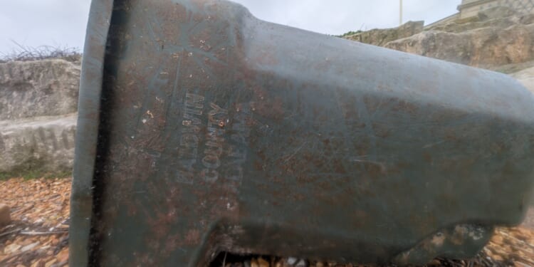 Wheelie bin washes ashore on UK beach after 5,000mile, five-year trip from US state after it was blown away by hurricane