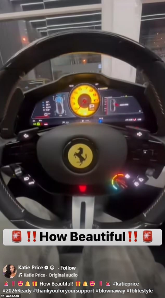 Katie then took to Instagram to showcase the flashy gift Lee had purchased for her to celebrate their wedding