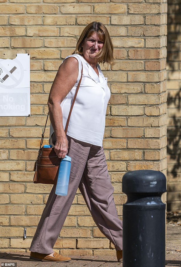 Neighbour Pauline Clark is pictured leaving Bournemouth County Court last September
