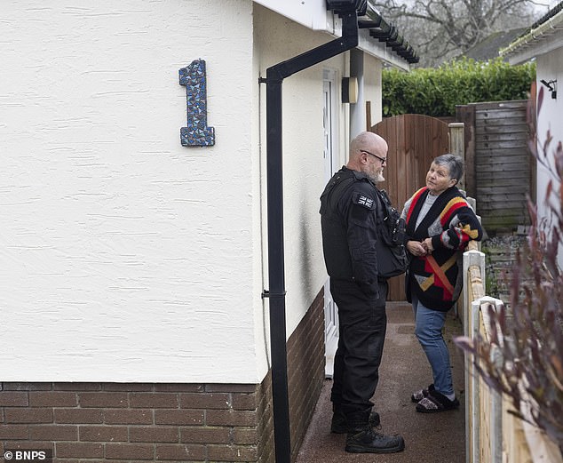 Ms Field was heard shouting at bailiffs to leave her alone before a locksmith used an electric saw to remove the lock and gain entry to the property