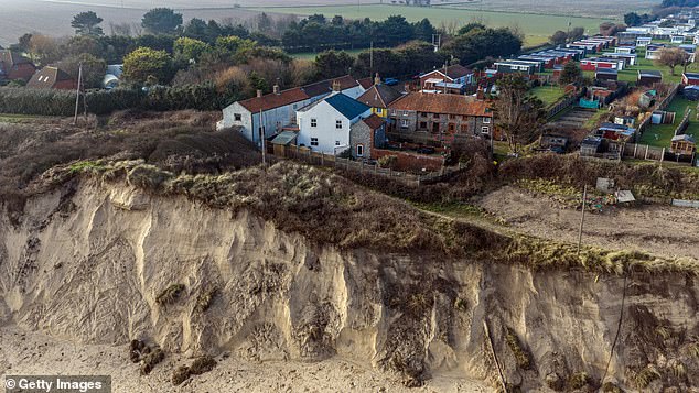 Recent bad weather, including Storm Goretti has seen almost 10 metres of land lost to coastal erosion in Hemsby