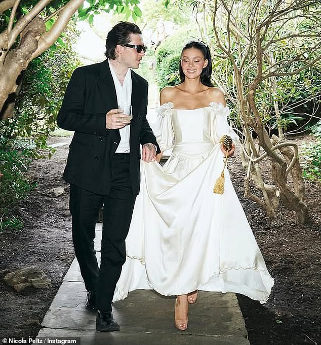 But hours after the ceremony, the Beckhams suffered another blow as an interview Nicola gave just months after her Palm Beach wedding to Brooklyn was republished on Monday (seen during their vow renewal)