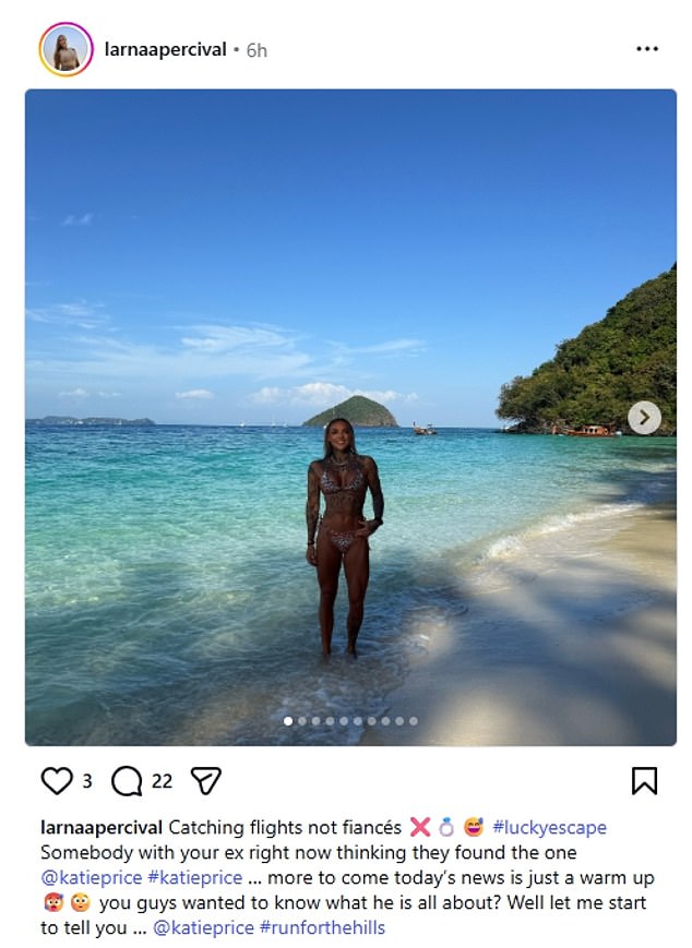 Lee was reportedly dating Alana Percival at the same time as Crystal. Alana posted a warning for Katie on Instagram writing: 'Let me start to tell you @katieprice #runforthehills'