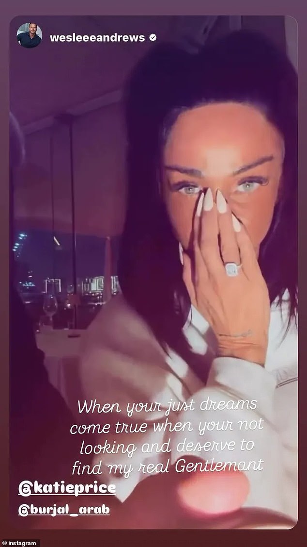 lee also appeared to have used the same ring - predicted to cost around £40k - to propose to the star as he used on his ex-wife Dina Taji