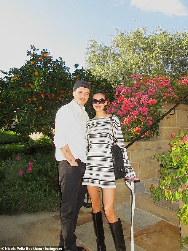 Brooklyn Peltz Beckham and his wife Nicola at the San Ysidro Ranch in Montecito, California