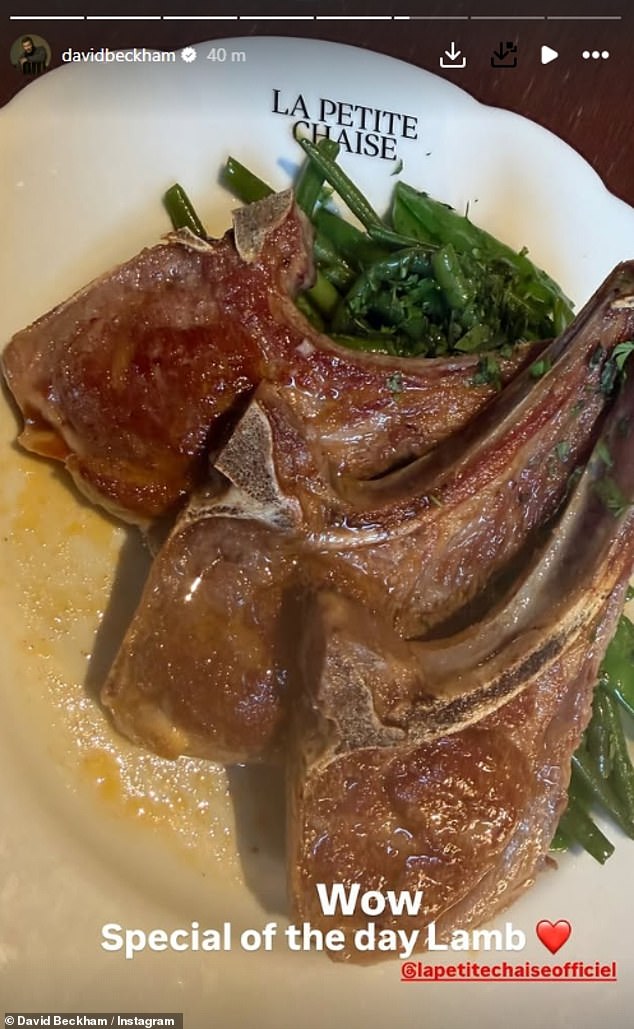 The former footballer, 50, headed to La Petite Chaise in the French capital amid fashion week and dined on €28 hand-cut tartare and €8 fries