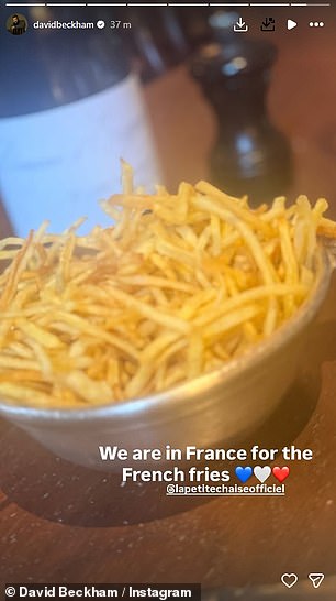 And was enjoying his fries