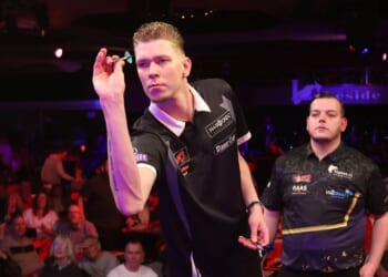 Tallest man in darts, 6ft 9in, forcing cameramen to make major change as he makes PDC TV bow and could face Luke Littler