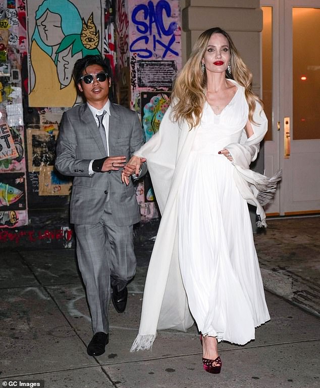 Pax and his mother in New York City in September 2024