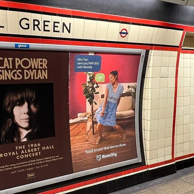 Yet another Remitly advert, this time at a station on the London Underground