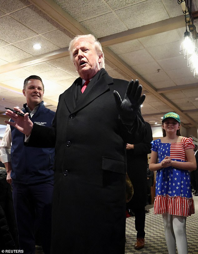 Trump (pictured) criticized Omar just minutes prior to the attack at a rally