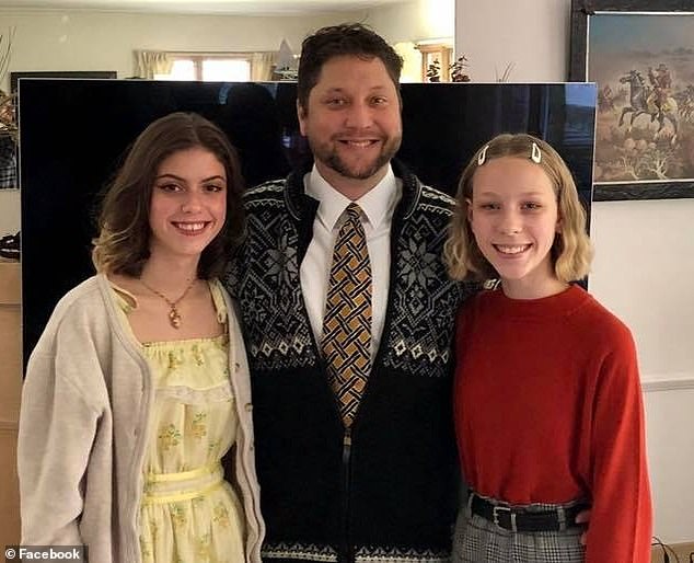 The father-of-two often shares childhood photographs of his daughter Drew (left) and transgender son Toby (right) on social media