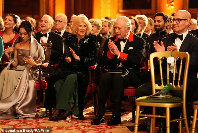 King Charles and Queen Camilla attend the premiere of Prime Video's Finding Harmony: A King's Vision